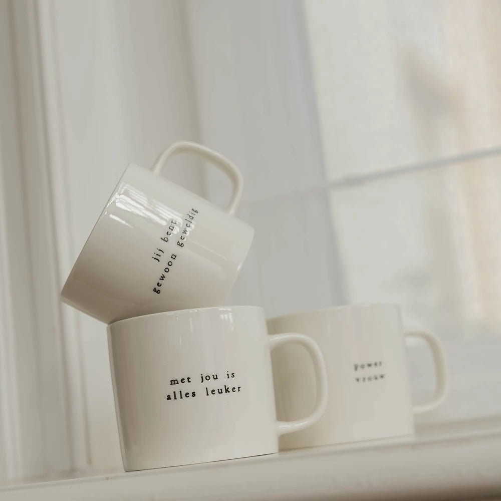 Beker - Met jou is alles leuker 3 | Fantastic Gifts