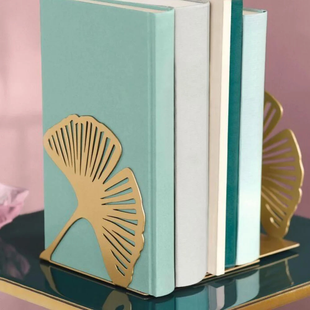 Boekensteunen Ginko Goud (set van 2) | Fantastic Gifts
