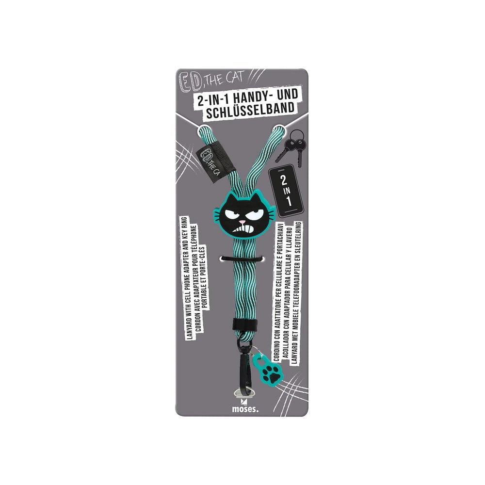 Ed, the Cat - Aqua Telefoonkoord 4 | Fantastic Gifts