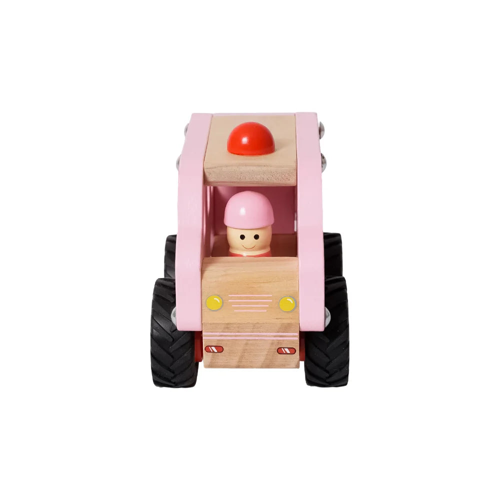 Houten Auto - Roze
