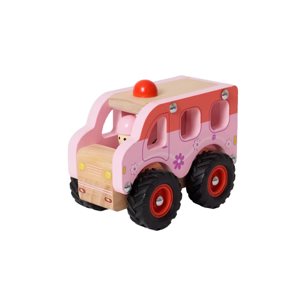 Houten Auto - Roze