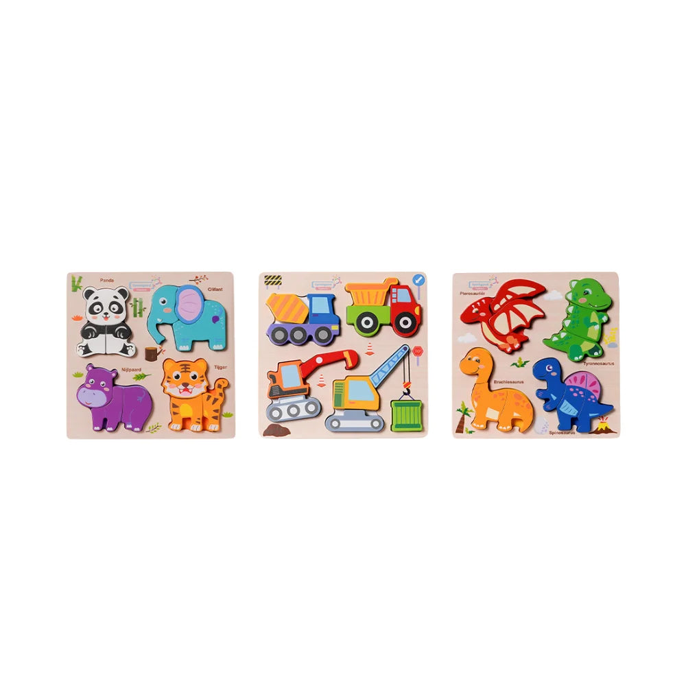 Houten Legpuzzel - 3 assorti | Fantastic Gifts