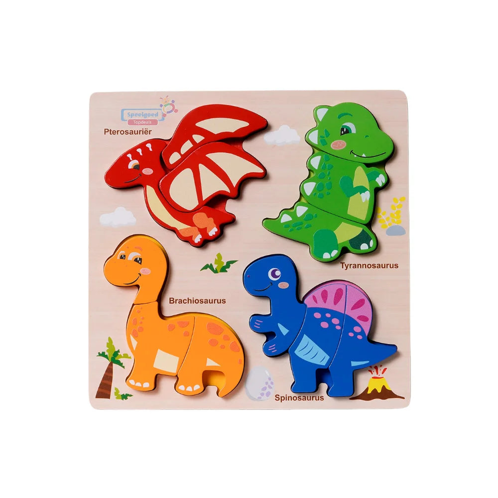 Houten Legpuzzel - Dino's | Fantastic Gifts