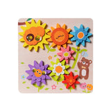 Houten Puzzel - Tandwielen - Bloemen | Fantastic Gifts