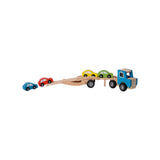 Houten Autotransporter Vrachtwagen - Blauw 4 | Fantastic Gifts