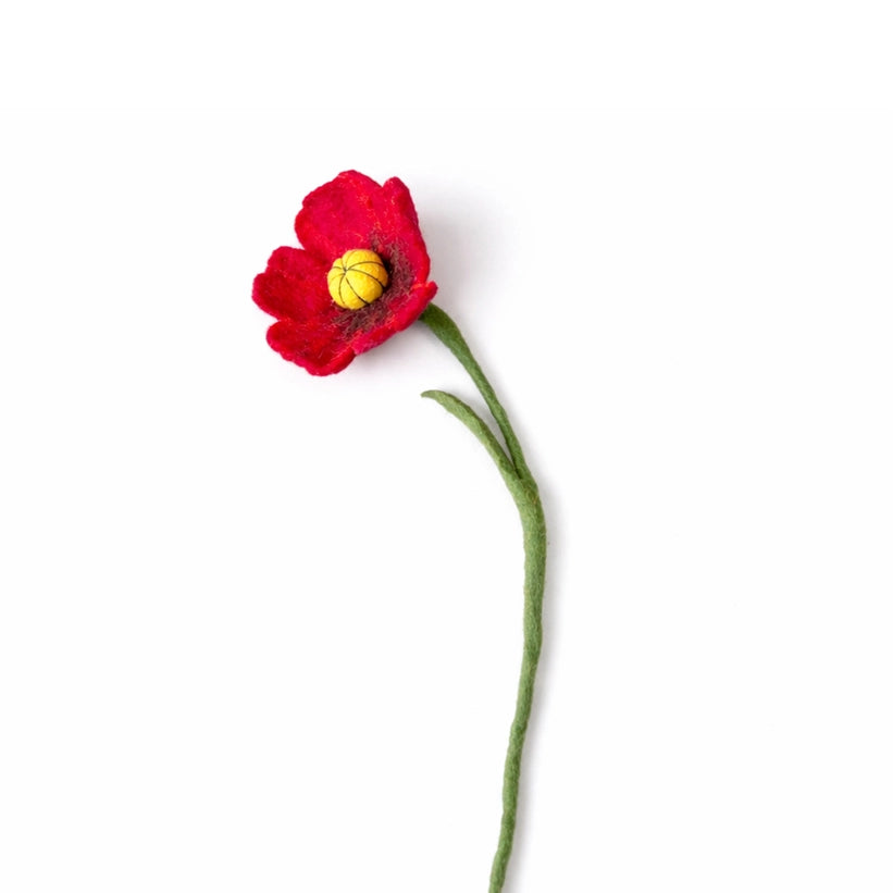 Vilten Bloem Rode Klaproos | Fantastic Gifts