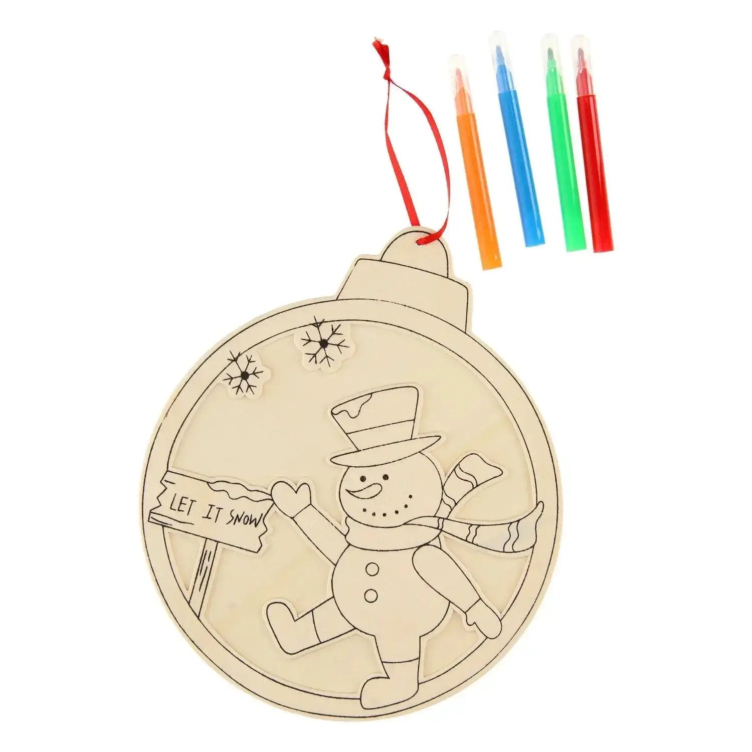 DIY Kerstbal Kleurset met Viltstiften "Kerstman" | Fantastic Gifts Shop