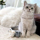 Vilten Muis Groot Wit