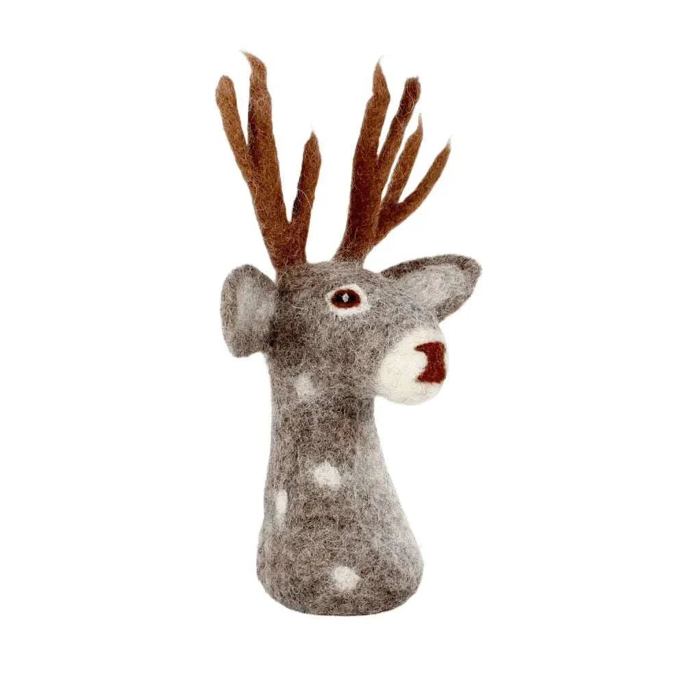 Handpop/Eiwarmer - Grijs Hert | Fantastic Gifts Shop