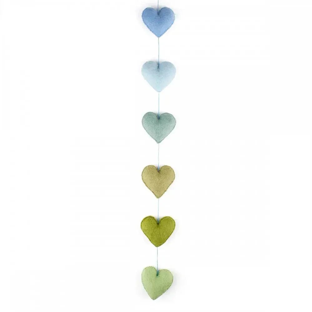 Viltslinger - Hartjes (Blauw/Groen) | Fantastic Gifts Shop